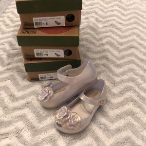 Mini Melissa Ultragirl Flower in Pearly Gold